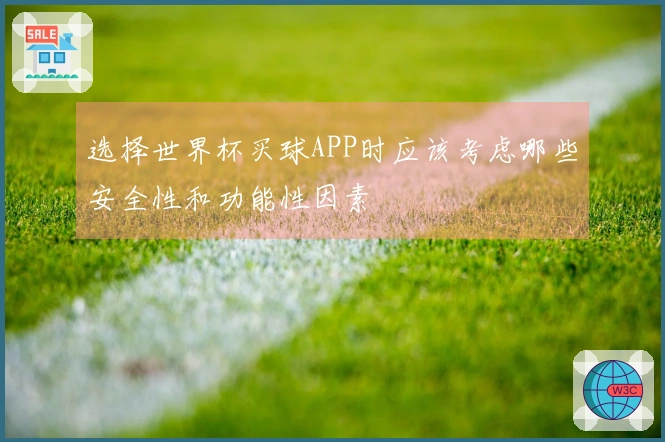 选择世界杯买球APP时应该考虑哪些安全性和功能性因素